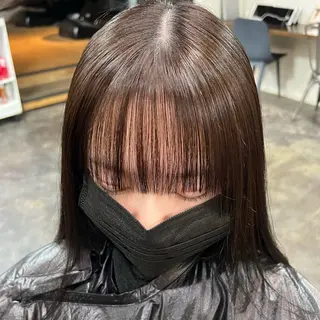 ミディアム パーマ 💘レイヤー/ボブ/ 顔まわり/rina.のヘアスタイル