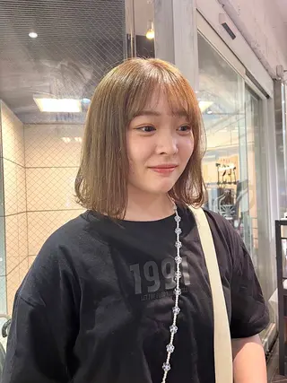 ミディアム カラー 似合わせカットカラー 🤍🎀honokaのヘアスタイル