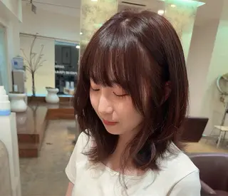 ミディアム PiED DE POULE POCHE所属・酒井 陽南乃のヘアスタイル