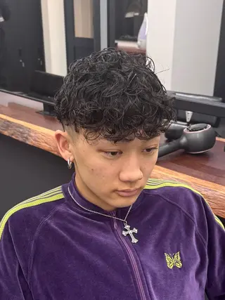 パーマ メンズ 柏メンズカットパーマ NO.1タイチのヘアスタイル