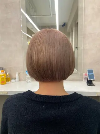 ショート カラー ヘアアレンジ flammeum所属・ハイトーン/ボブ /misakiのヘアスタイル