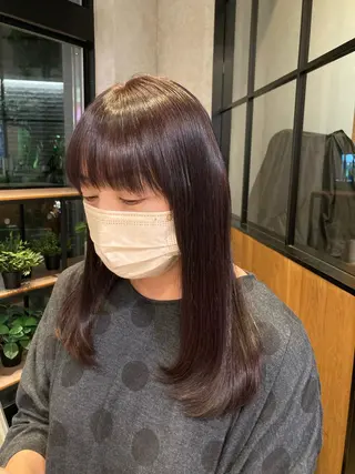 セミロング カラー yuuri🎀/大宮 /韓国ヘア/レイヤーのヘアスタイル