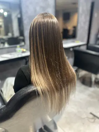 セミロング カラー 🪡プルエクステ🪡 カラエク評価◎ユウゴのヘアスタイル