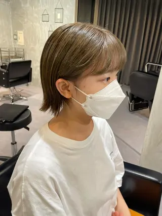 ミディアム カラー ヤマモト マイのヘアスタイル