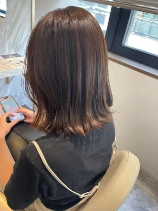 ミディアム カラー ハラダ リョウセイのヘアスタイル