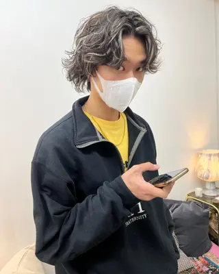 ショート カラー パーマ ヘアアレンジ メンズ 【池袋/スパイキー ショート】ⓝⓘⓜⓤのヘアスタイル