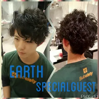 ショート パーマ 秋山 幸太のヘアスタイル