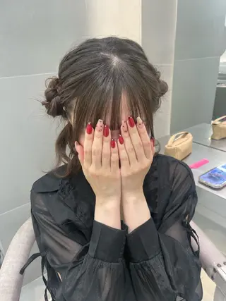 ヘアアレンジ ヘアセット🎀耳つぼ 👂💎MONAMIのヘアスタイル