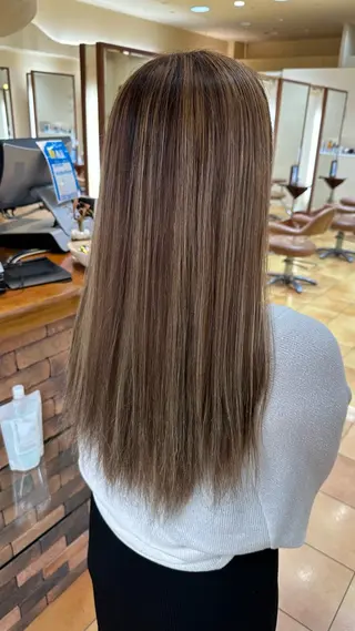 ロング カラー 小顔ボブ/お悩み解決 /ボブパーマ/とういのヘアスタイル