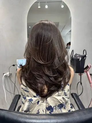 ロング カラー ✨レイヤーカット 海外ヘア/原宿✨のヘアスタイル