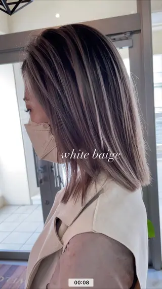 ミディアム andKおもろまち店 艶ダブルカラー✨のヘアスタイル