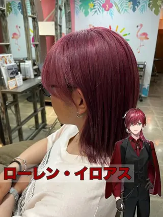 ミディアム カラー メンズ ヲタク美容師 店長　上原のヘアスタイル