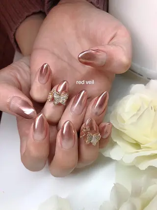 セミロング ネイル 長さ出し専門 nynaのネイルデザイン