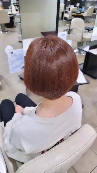 カラー 寺西紗友望/髪質改善 ストレート/ボブのヘアスタイル