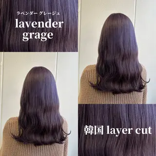 セミロング カラー ヘアアレンジ 《暖色/韓国hair 》🇰🇷桑原ユキネのヘアスタイル