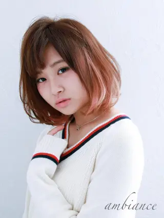 ミディアム カラー ルービック 梅田茶屋町店のヘアスタイル