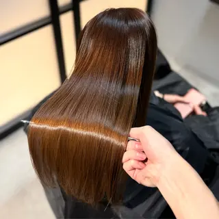 ロング カラー ブリーチなし Ⅰ 髪質改善カラーのヘアスタイル