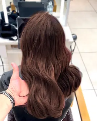 セミロング 新宿/韓国メンズ RIKUパーマのヘアスタイル