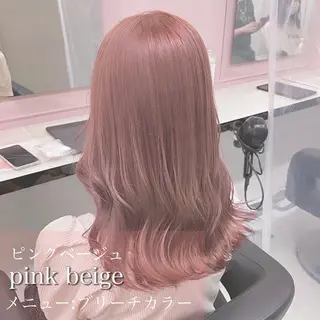 ミディアム カラー EMIL/上野駅近 /ブリーチ縮毛矯正のヘアスタイル