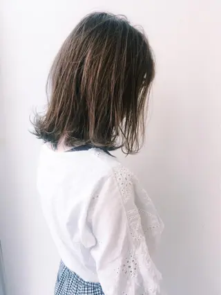 ミディアム カラー 新宿/韓国レイヤー 髪質改善カラー/角所のヘアスタイル