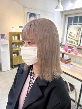 カラー レイヤー×ブリーチ/ パーマ/ﾘｭｳﾄのヘアスタイル