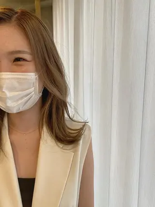 セミロング カラー ヘアアレンジ cecil hair 難波店所属・髪質改善透明感カラー /SHOGO☀️のヘアスタイル