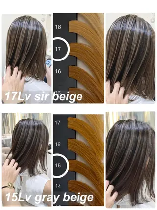 ミディアム カラー 山崎俊輔/髪質改善 /バレイヤージュのヘアスタイル