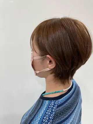 ショート 巻けるケア縮毛矯正✨ ケアカラー✨山下のヘアスタイル