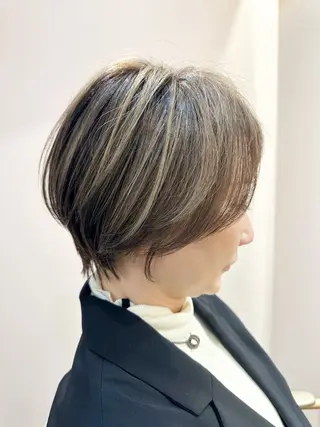 ショート ショート・ボブ 白髪ぼかし/まさひろのヘアスタイル