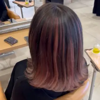 ミディアム カラー ラブーケ中川中島店 クラタチカコのヘアスタイル