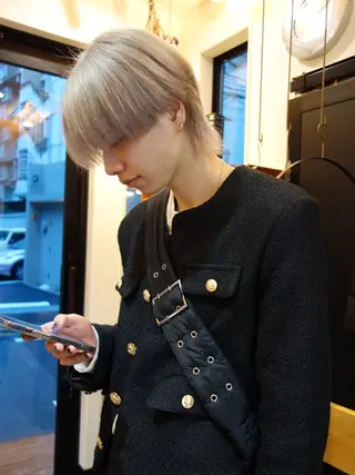 ショート カラー メンズ 花香竜太/エクステ /ハイトーンカラーのヘアスタイル