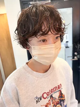 ショート パーマ ミディアムパーマ /癖毛パーマのヘアスタイル