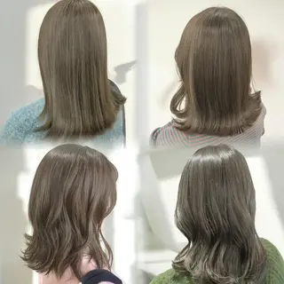 ミディアム ユイナ 🕊NaVI ベージュ/透明感のヘアスタイル