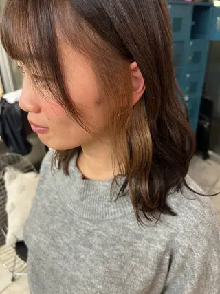 ミディアム 土田かほ/本日🈳 透明感カラー🍃のヘアスタイル