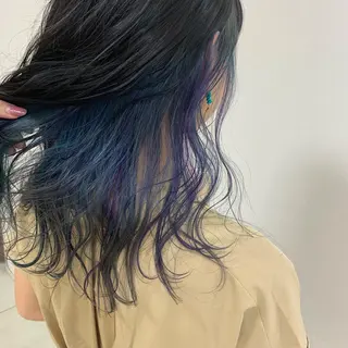 セミロング カラー ヘアアレンジ 【Sweep】おじま のぞみのヘアスタイル