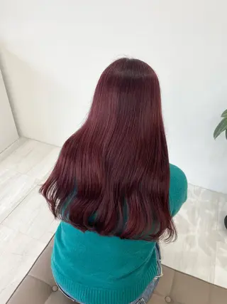 カラー 高岡/EARTH みお/シールエクステのヘアスタイル
