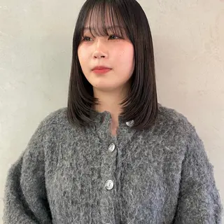 セミロング カラー 韓国レイヤー/暖色 カラー/KOTONEのヘアスタイル