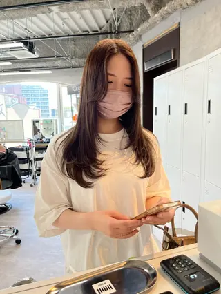 ロング カラー ハイトーン/レイヤー 💜Akaneのヘアスタイル