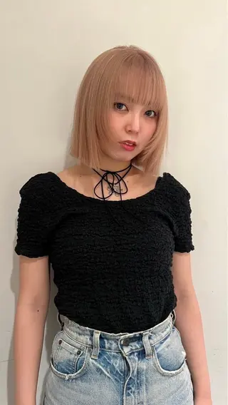 ミディアム カラー ツガミ リナのヘアスタイル