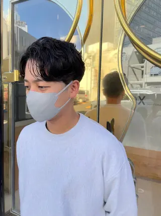 ショート パーマ メンズ メンズNO.1口コミ 高評価🟡三澤拓海✅のヘアスタイル