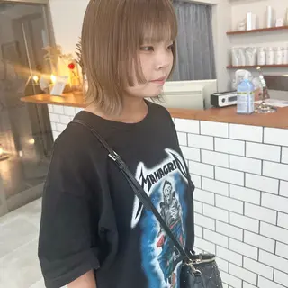 ミディアム カラー お洒落パーマ/ 艶カラー/michiのヘアスタイル