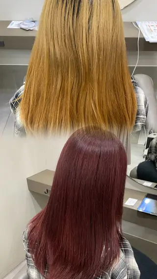 ロング カラー 中村 心春のヘアスタイル