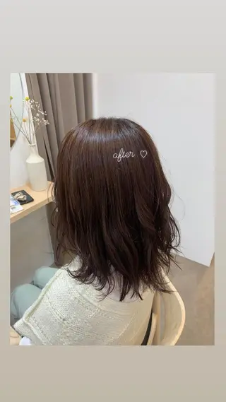 セミロング カラー 佐藤 永夏のヘアスタイル