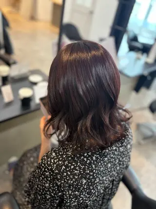 セミロング カラー 札幌艶髪/透明感 カラー🍓さつき🍓のヘアスタイル