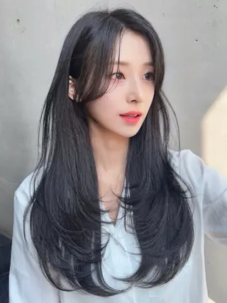 ロング カラー パーマ 巻ける縮毛矯正 Sachi🐰のヘアスタイル