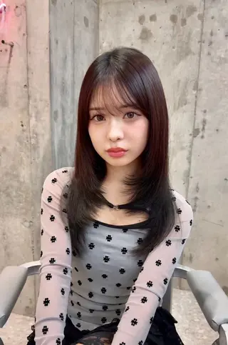 セミロング 新宿/髪質改善/暖色 カラー/shiyuのヘアスタイル