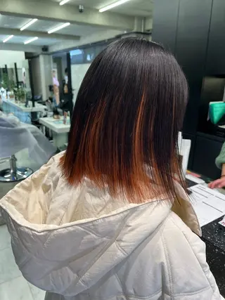 ミディアム カラー ハイライト/白髪ぼか し/臼田さりな🌹のヘアスタイル