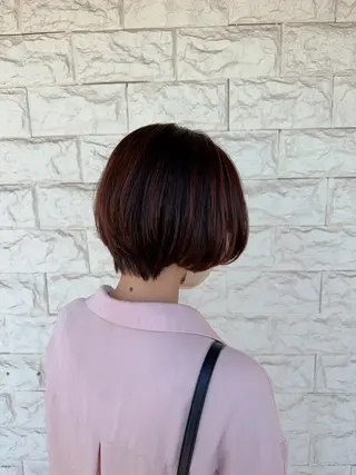 ショート カラー 小島 咲音/艶カラー /酸性ストレートのヘアスタイル