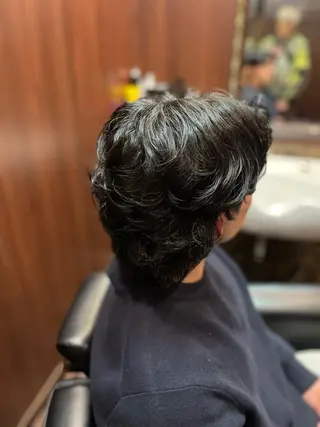 セミロング パーマ メンズ 宮崎 陽樹のヘアスタイル