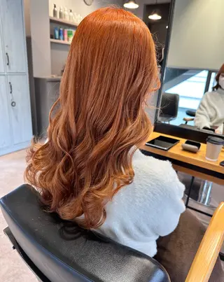 ロング カラー 韓国風/オシャレ /縮毛矯正/滝口琴未のヘアスタイル